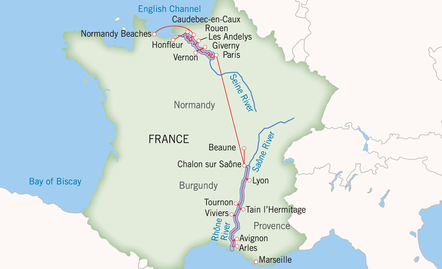UNI Grand France map